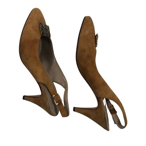 Vtg Bruno Magli Suede Slingback 8 - Picture 6 of 8